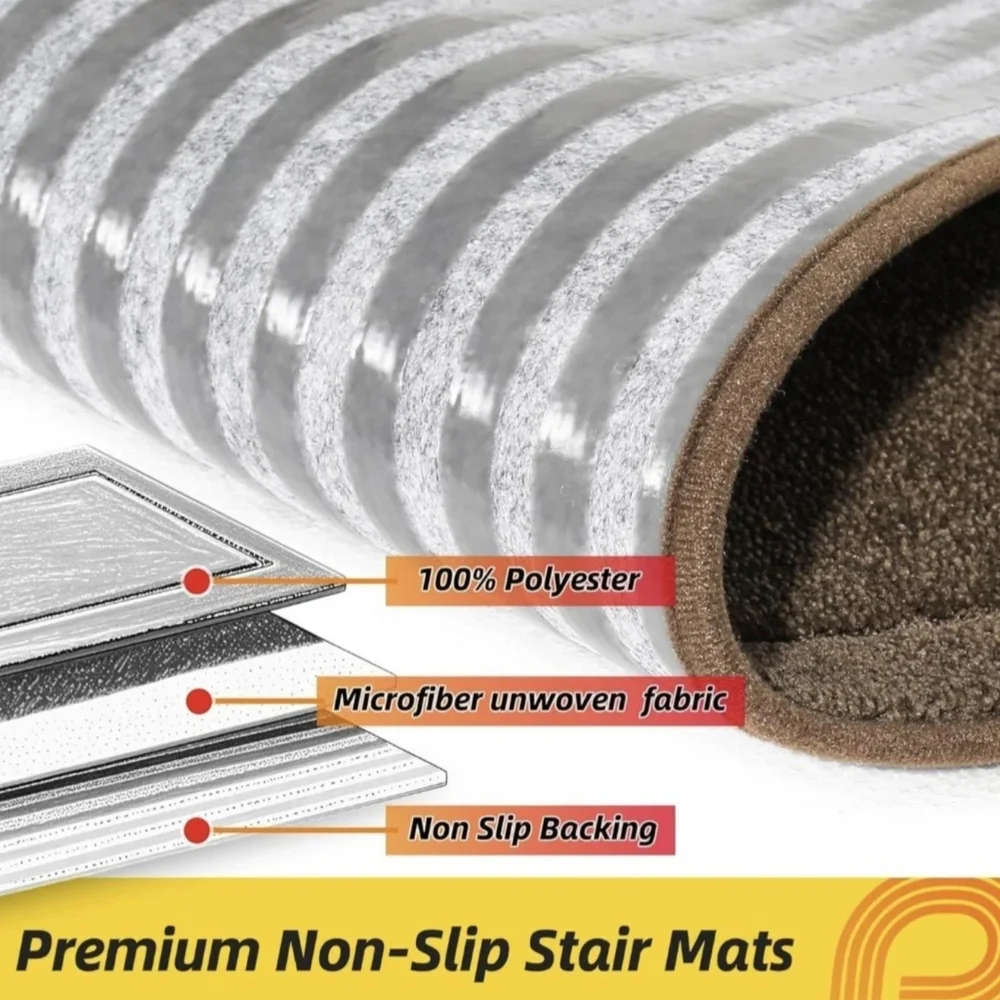 Non-Slip Stair Treads for Wooden Steps Indoor, 14 Pack 8